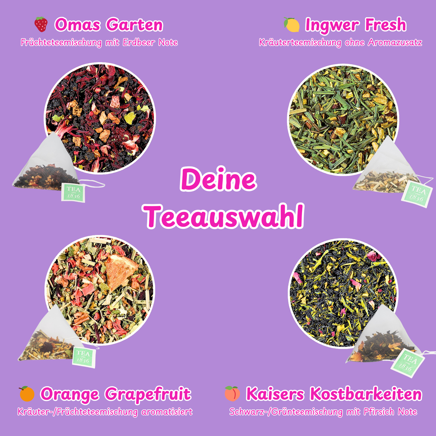 Teepostkarte 3er-Set „Gönn dir eine Pause" (zum Selbstbeschriften)