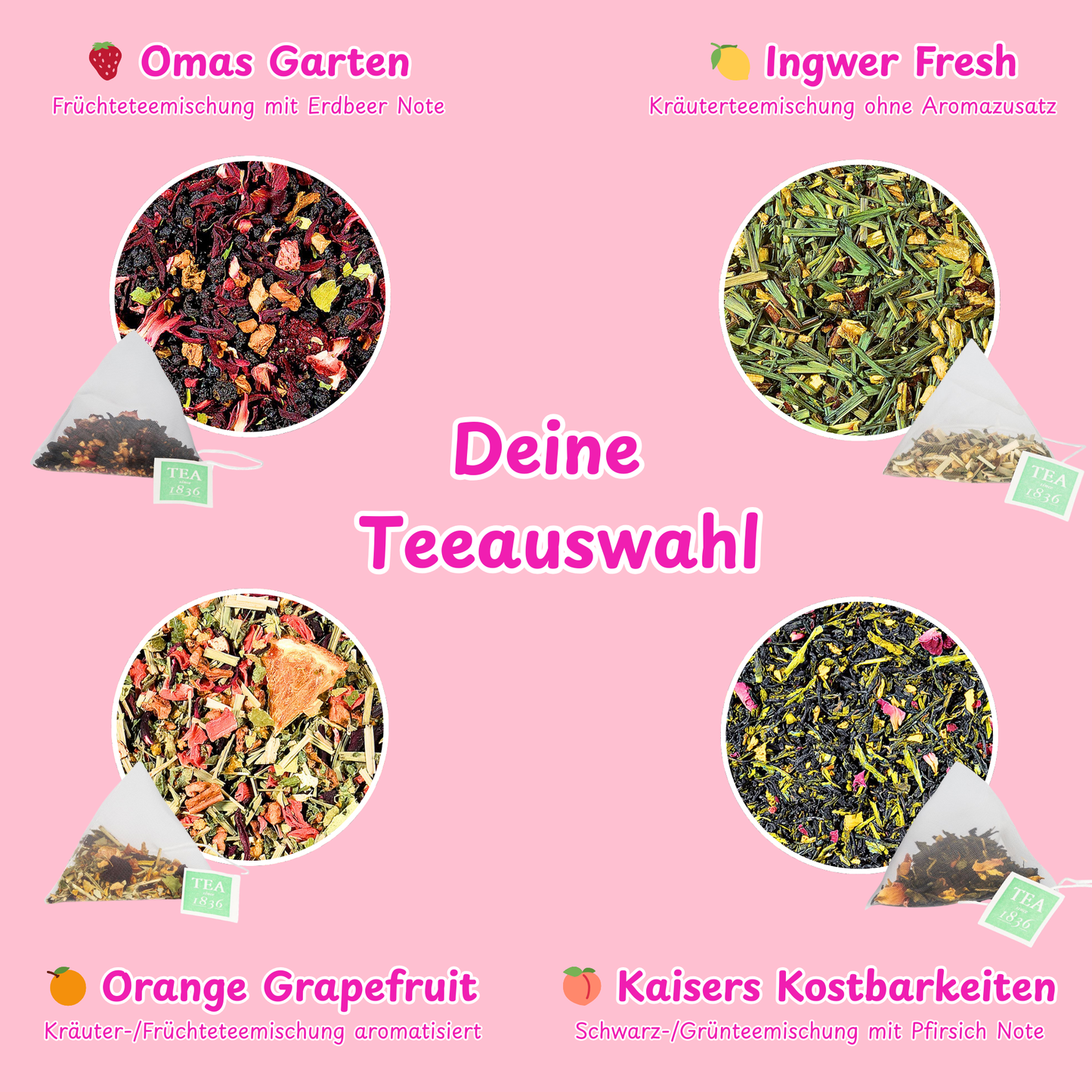 Teepostkarte 3er-Set „Fühl dich gedrück" (zum Selbstbeschriften)